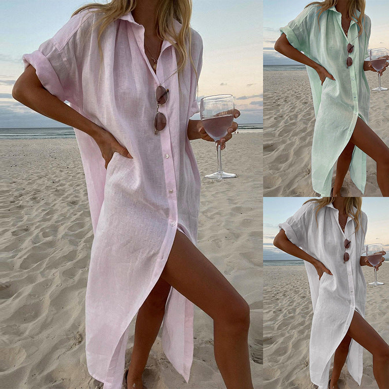 Elegant Summer Shirt Dress