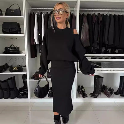 Cozy Midi Dress - Sweater Duo