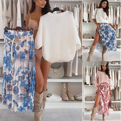 Elegant Draped Skirt Set